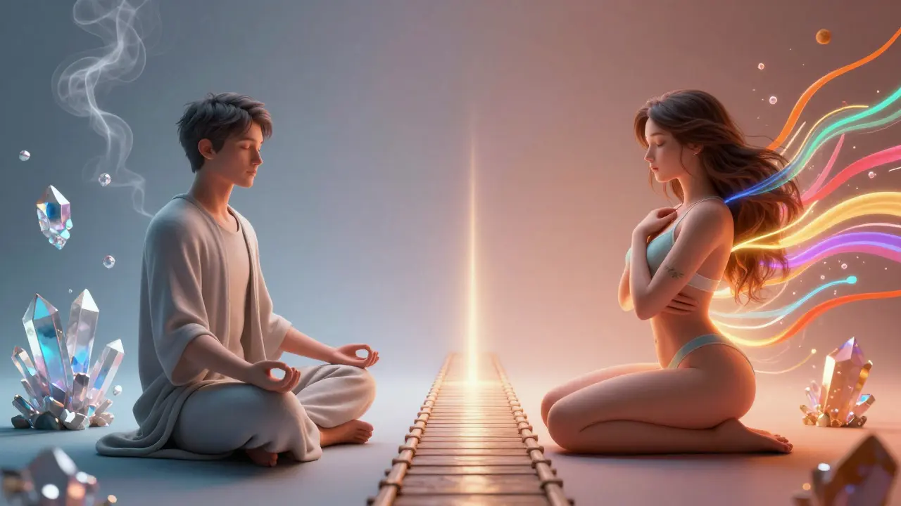 Kontrast mezi duchovní harmonií a vitalitou sexuální energie